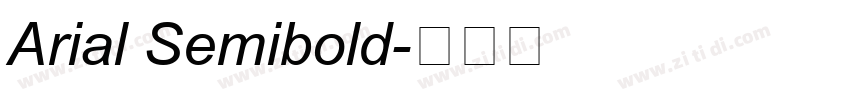 Arial Semibold字体转换